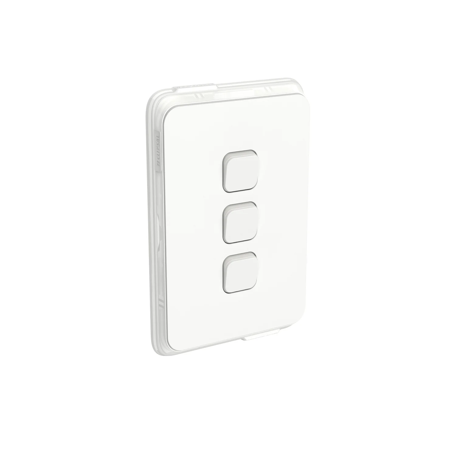 Clipsal Iconic 3 Gang Complete Switch Vivid White IP44 Rated