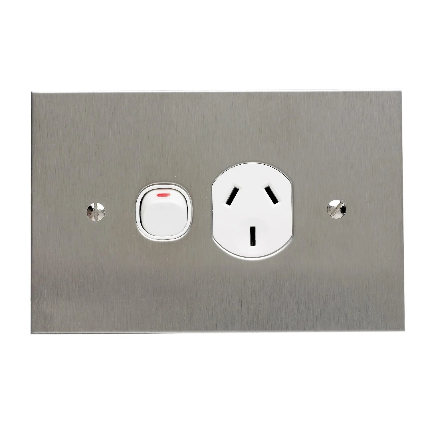 Clipsal BSL Stainless Steel Single Powerpoint Outlet