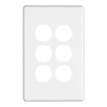 Clipsal C2000 6 Gang Switch Cover Plate Only 2 Finishes