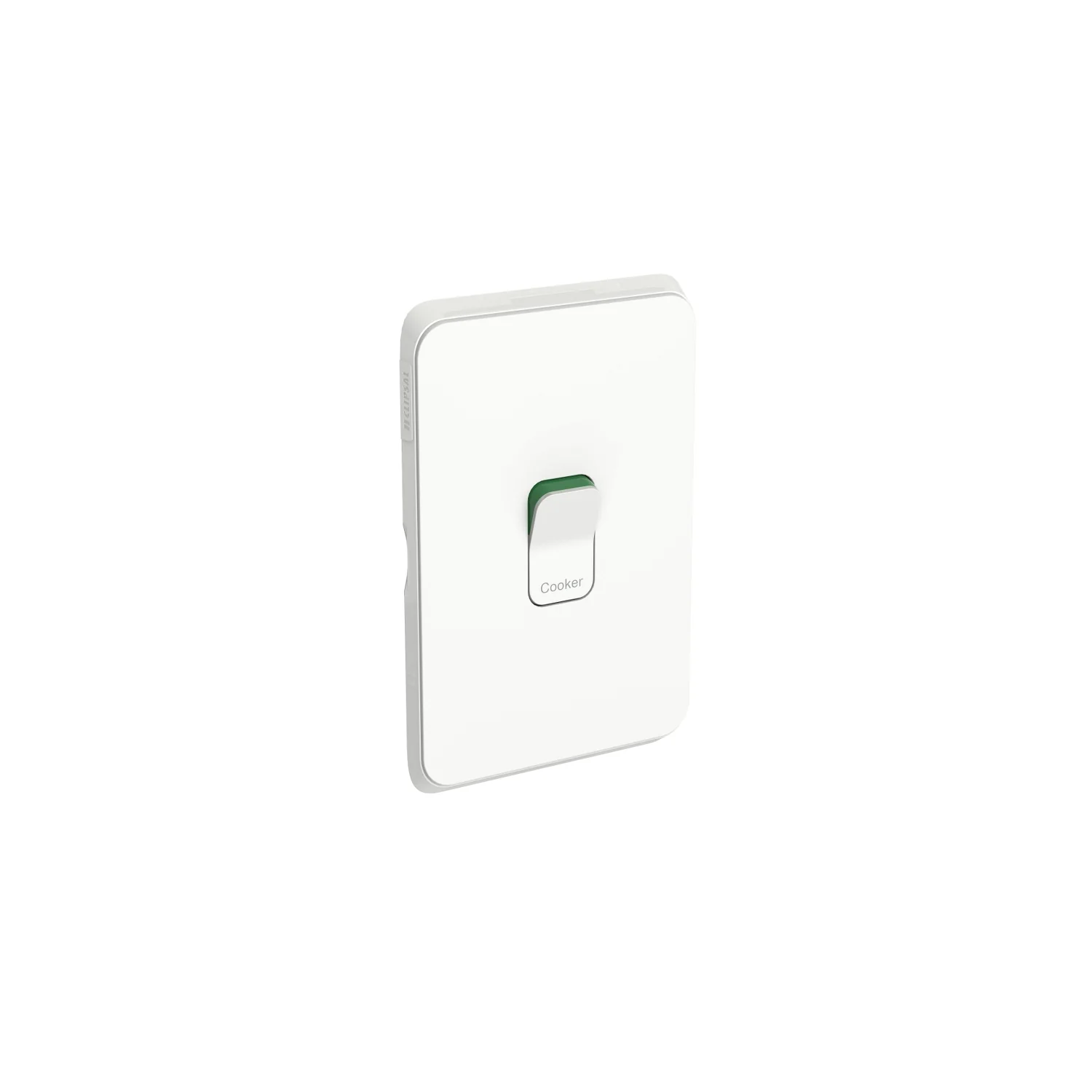 Clipsal Iconic 45a Single Pole Cooker Switch Vivid White