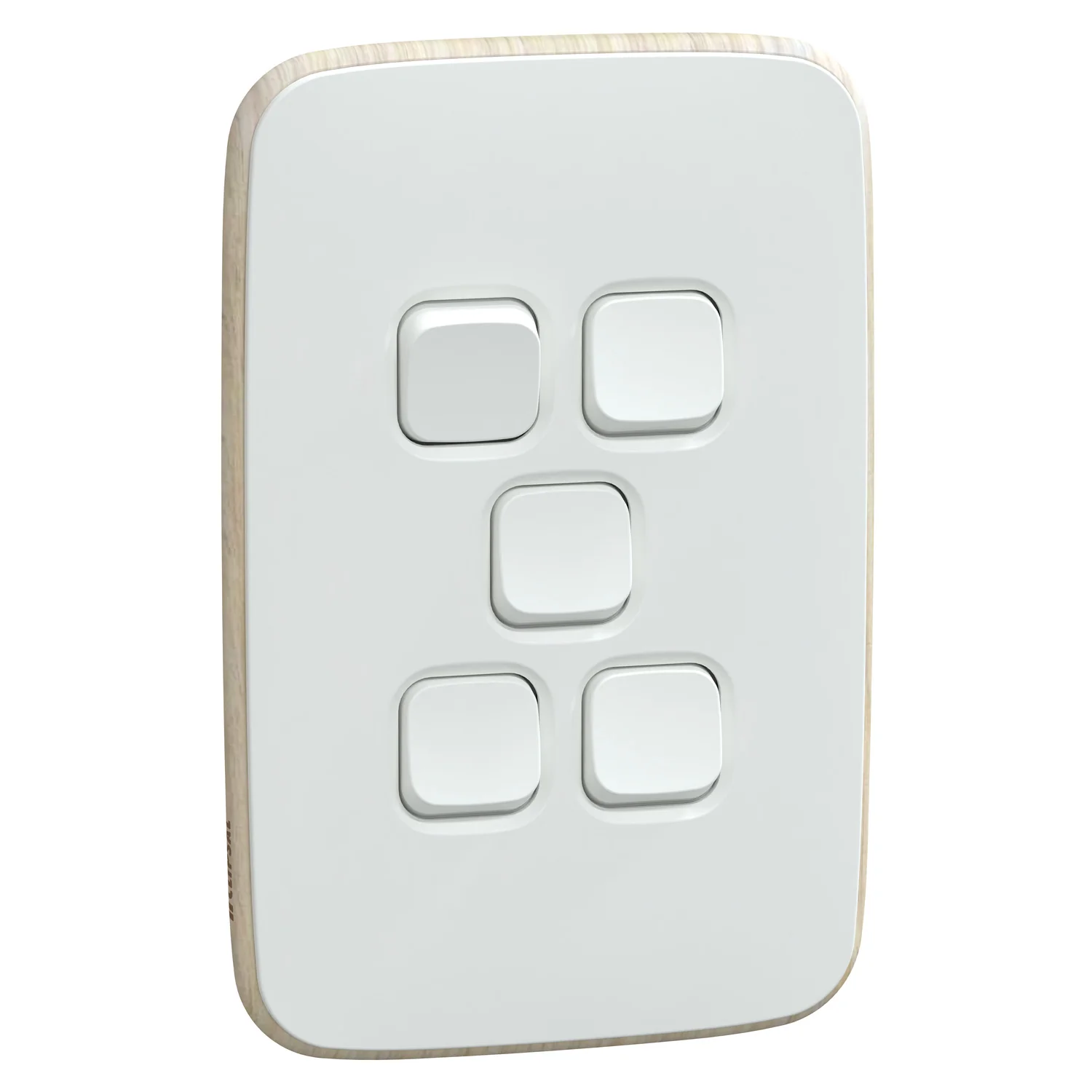 Clipsal Iconic Essence 5 Gang Complete Switch, Available in 2 Colours - Image 2