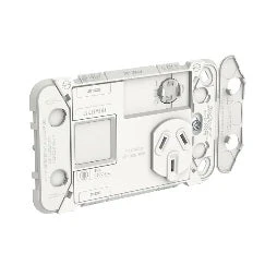 Clipsal Iconic Single Powerpoint With Extra Switch Grid