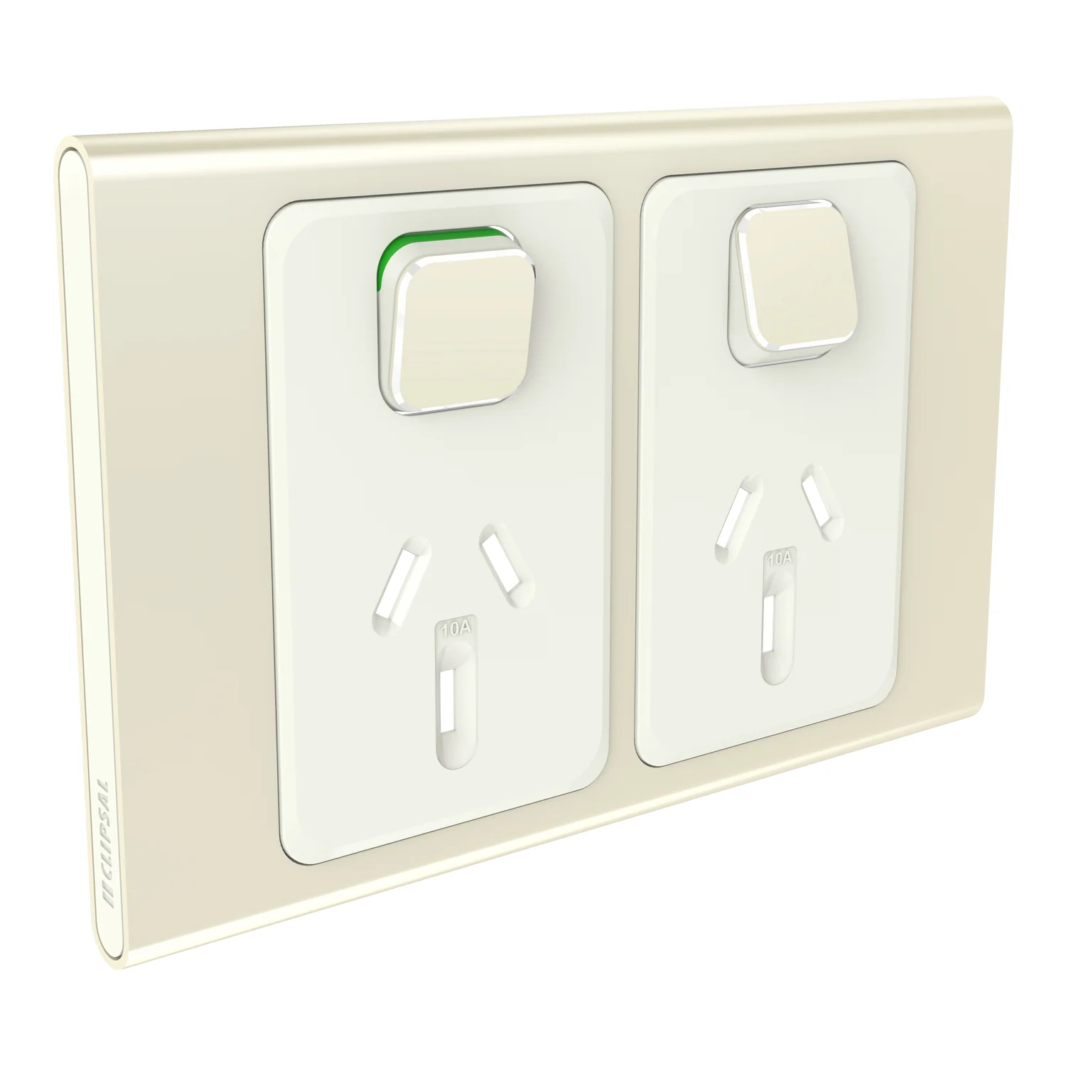 Clipsal Iconic Styl Double Powerpoint Cover Plate Only, Available in 3 Colours