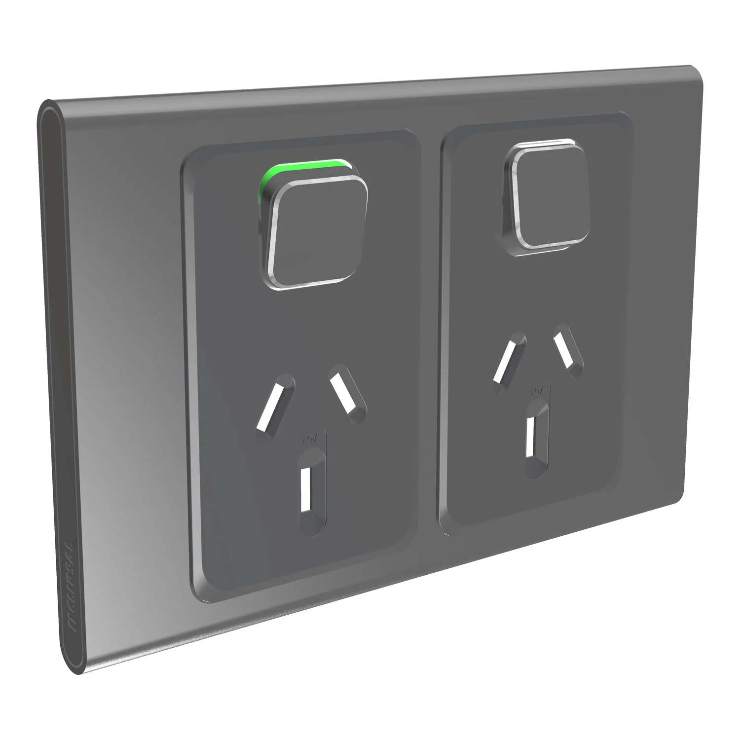 Clipsal Iconic Styl Double Powerpoint Cover Plate Only, Available in 3 Colours - Image 2