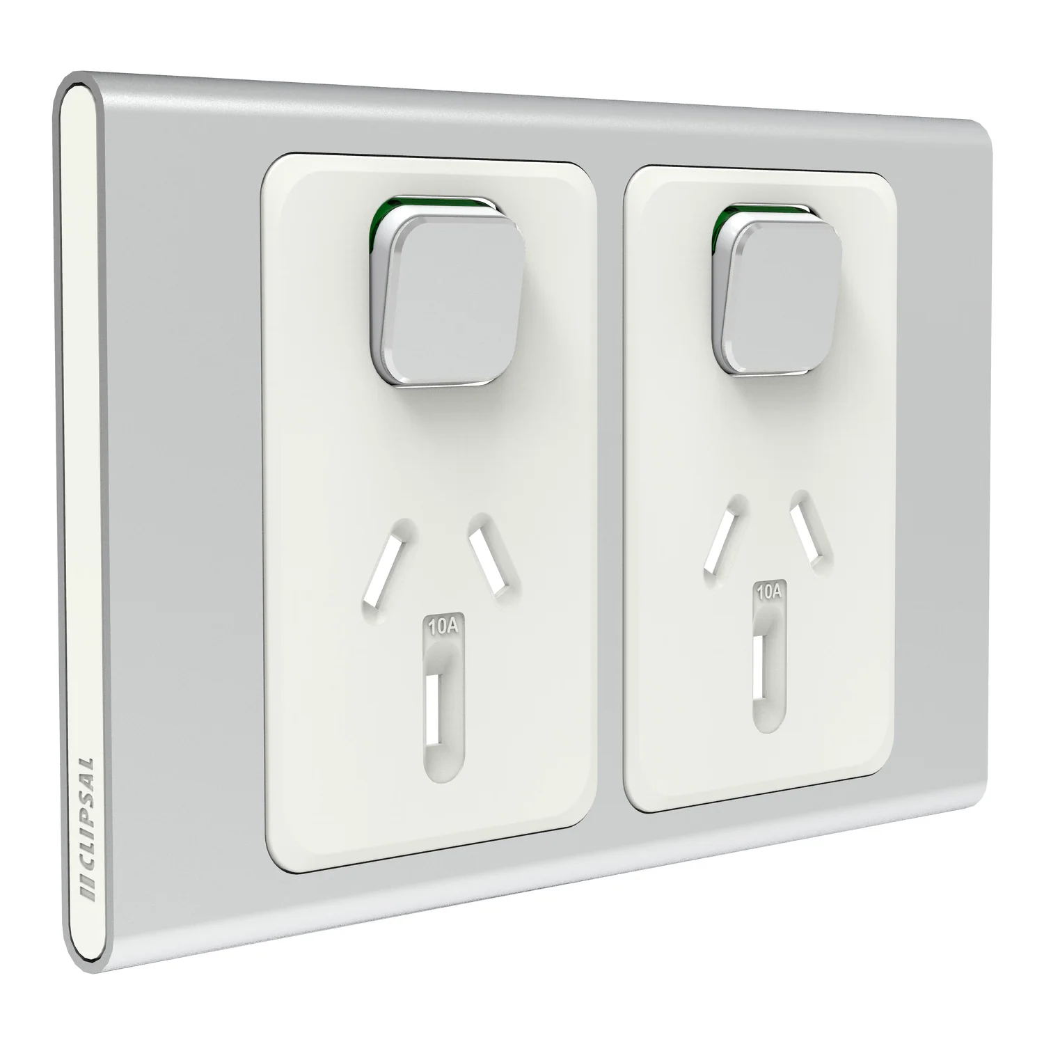 Clipsal Iconic Styl Double Powerpoint Cover Plate Only, Available in 3 Colours - Image 3
