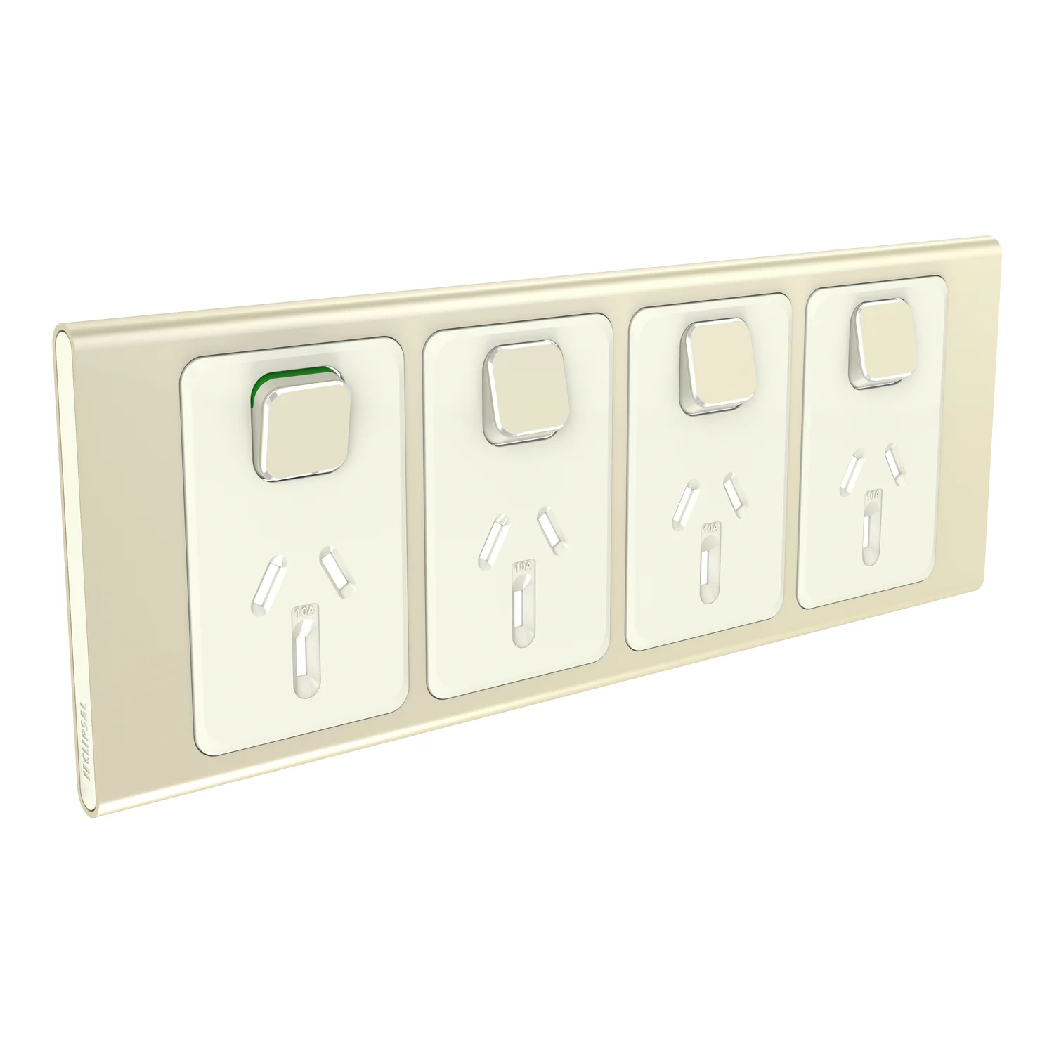 Clipsal Iconic Styl Quad Powerpoint Cover Plate Only, Available in 3 Colours