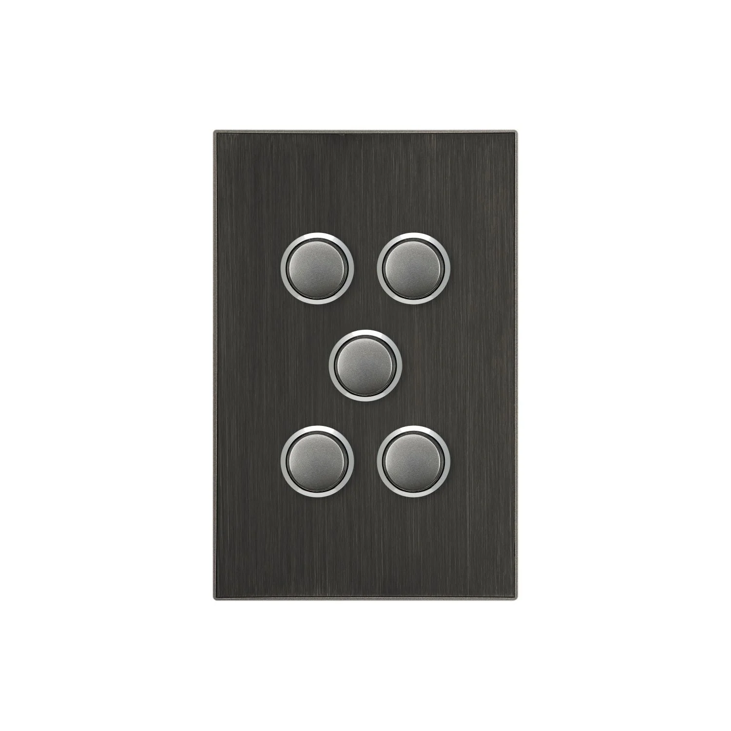 Clipsal Saturn Series 5 Gang Grid And Plate Assembly, Horizon Black