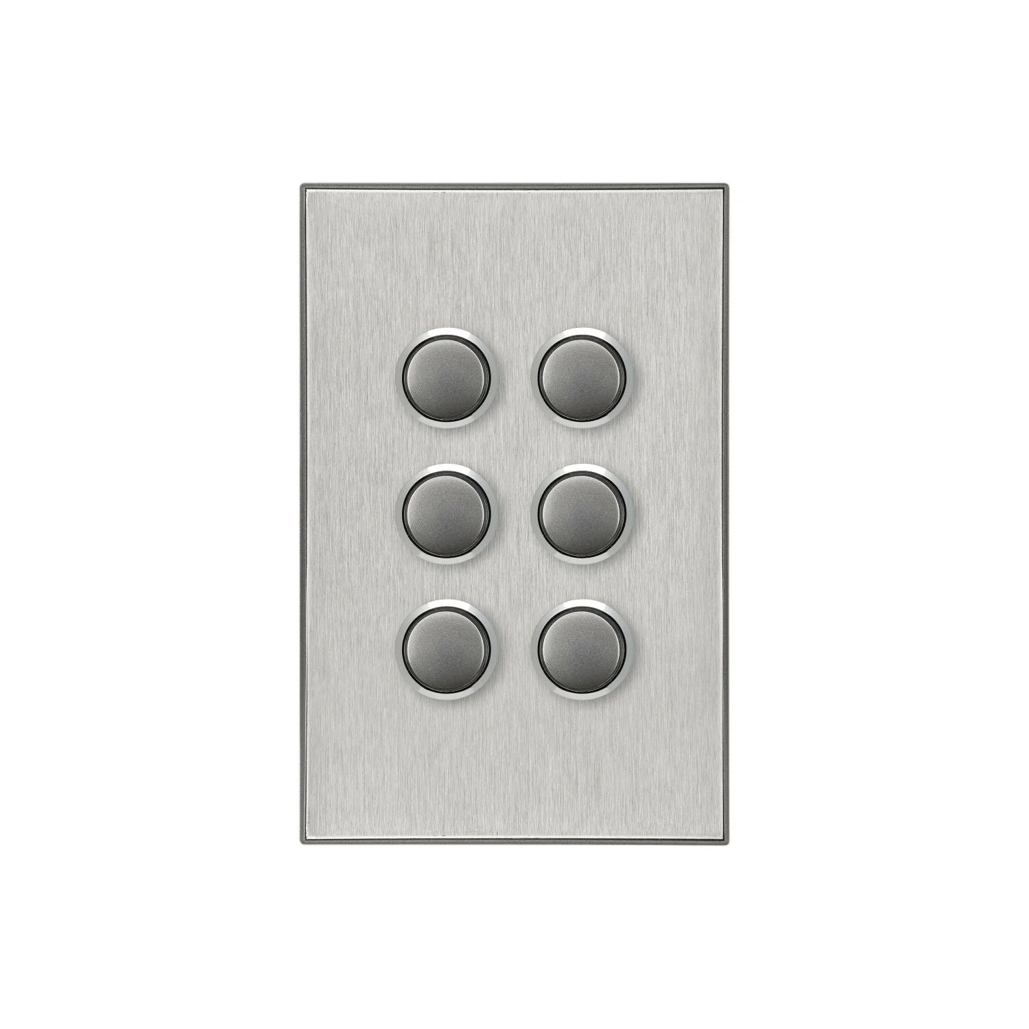 Clipsal Saturn Series 6 Gang Grid And Plate Assembly, Horizon Silver