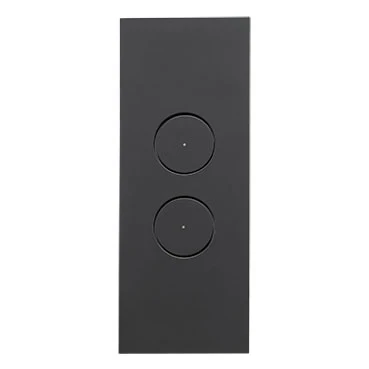 Clipsal Saturn Zen 2 Gang Grid And Plate Assembly Architrave, Matt Black