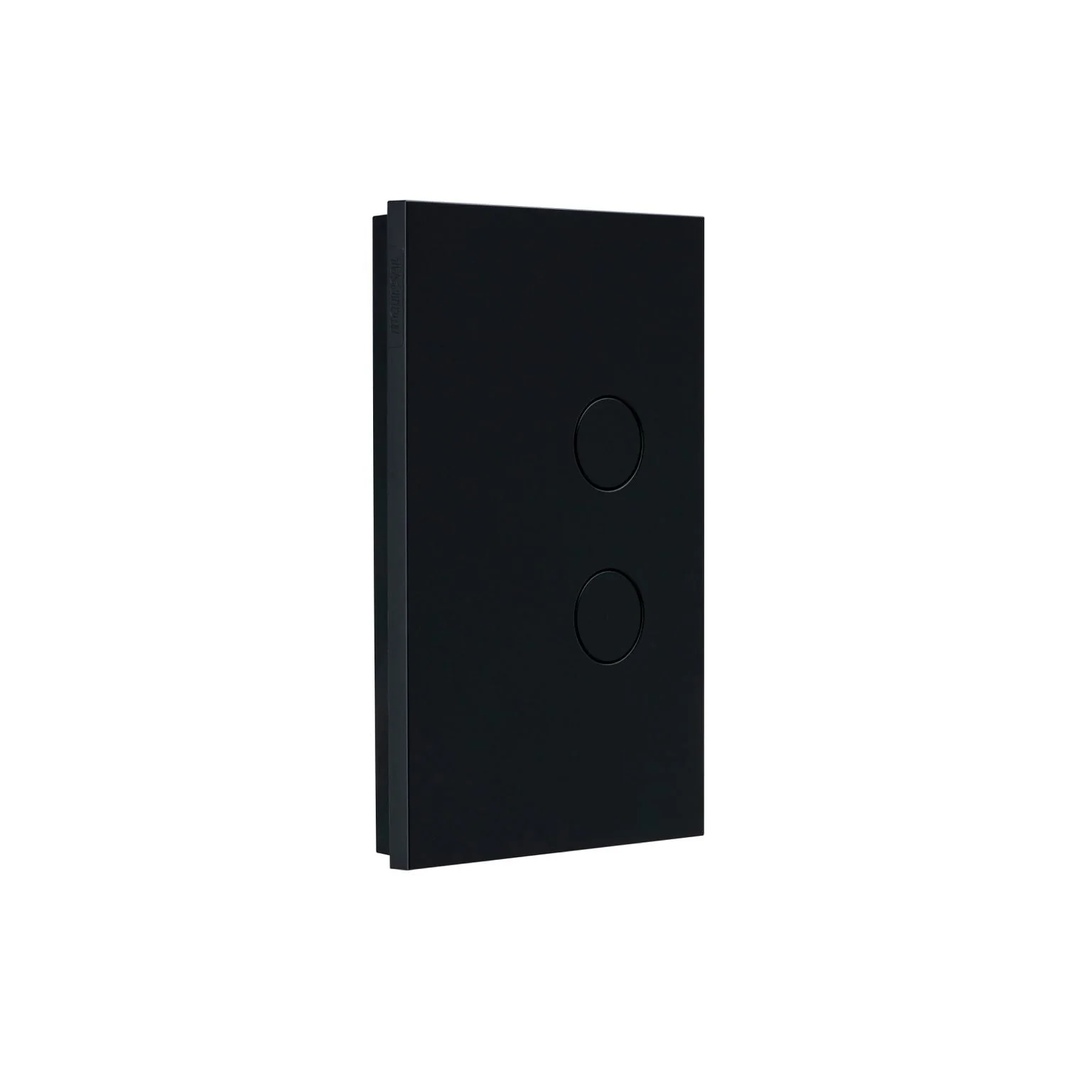 Clipsal Saturn Zen 2 Gang Grid & Plate Assembly, Matt Black