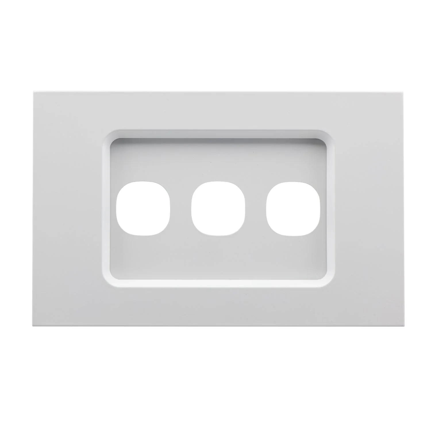 Clipsal Saturn Zen 3 Gang Comms Grid & Plate Assembly, Matt White