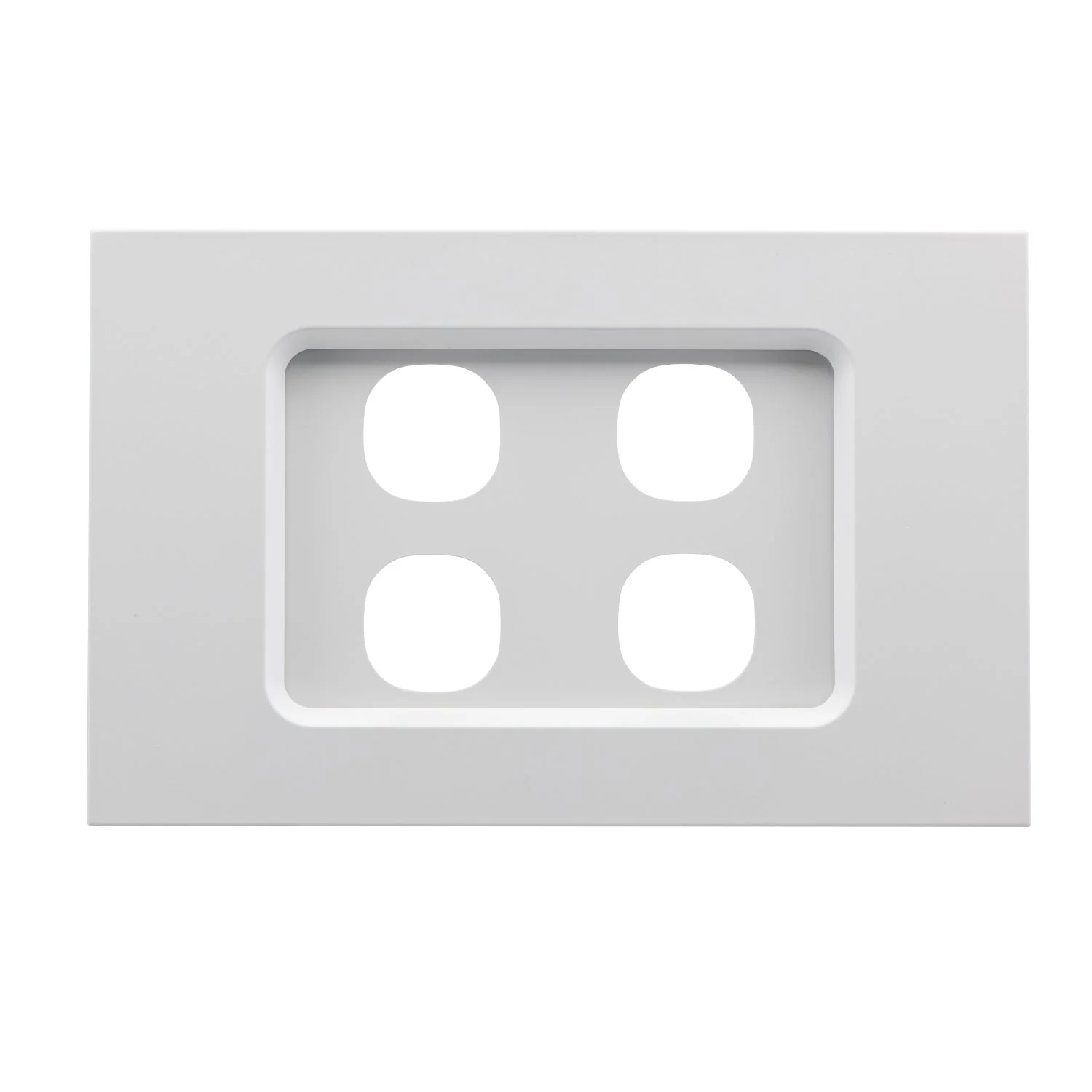 Clipsal Saturn Zen 4 Gang Comms Grid & Plate Assembly, Matt White