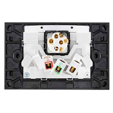 Clipsal Saturn Zen Double Powerpoint 10a With Extra Switch, Matt White - Image 2