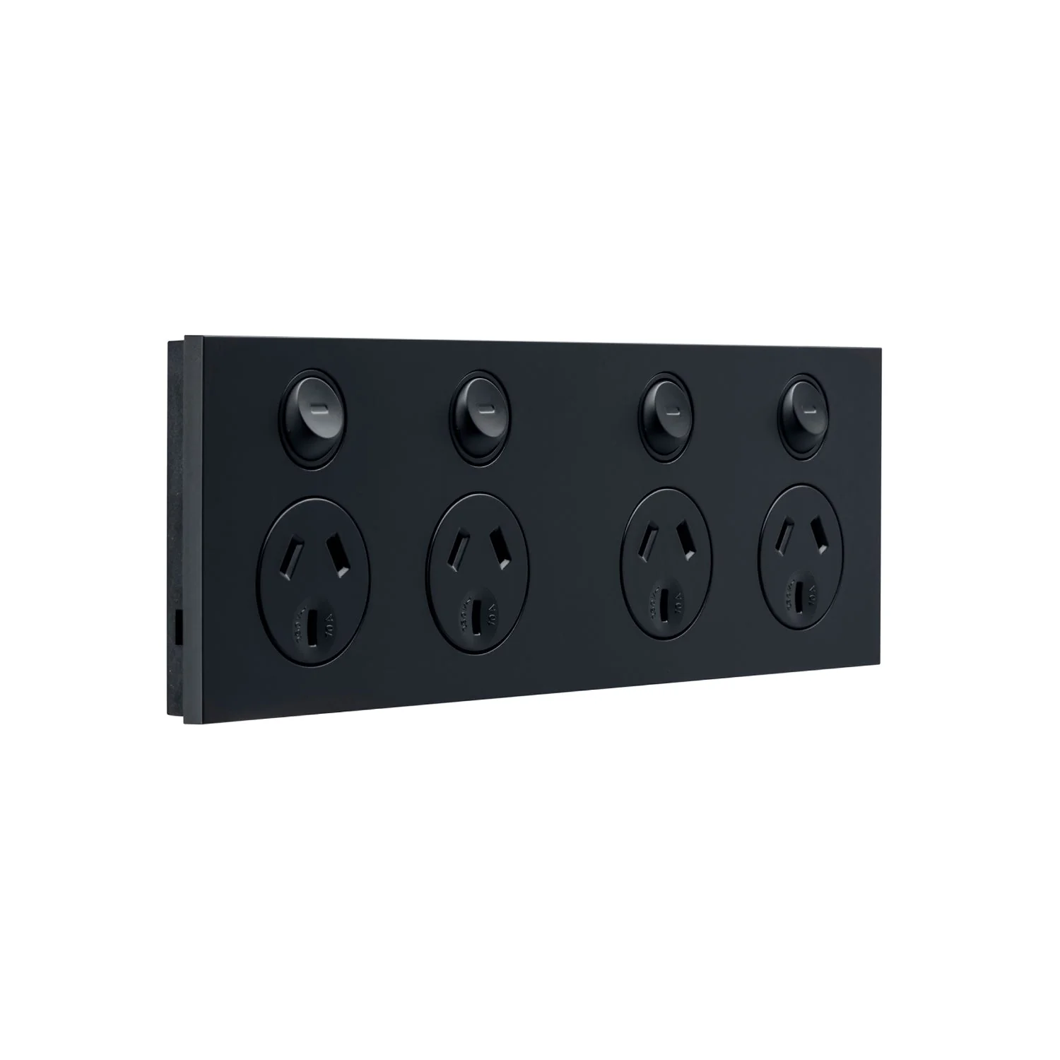 Clipsal Saturn Zen Quad Powerpoint 10a, Matt Black