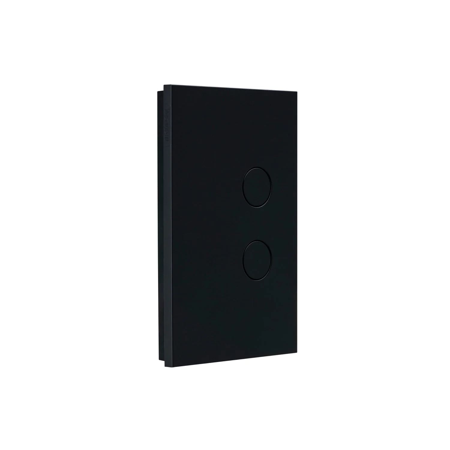 Clipsal Saturn Zen Switch 2 Gang Push Button LED, Matt Black