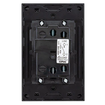 Clipsal Saturn Zen Single Pole Cooker Switch 45a, Matt Black - Image 2