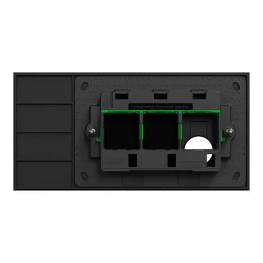 Clipsal Solis 1 Gang Grid Plate With Cover Frame Zen Black - Image 2