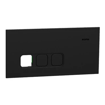 Clipsal Solis 3 Gang Communications Plate Ebony Aluminium