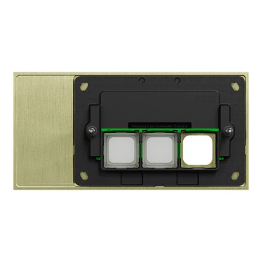 Clipsal Solis 3 Gang Communications Plate Brushed Brass - Image 2