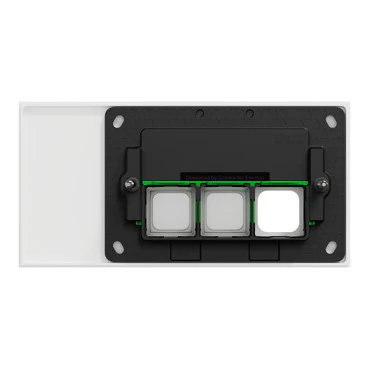Clipsal Solis 3 Gang Communications Plate White Ceramic - Image 2