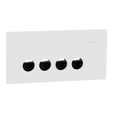 Clipsal Solis 4 Gang Grid Plate With Cover Frame Zen White