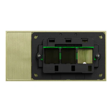 Clipsal Solis T 1 Gang Grid Plate With Cover Frame Brushed Brass - Image 3