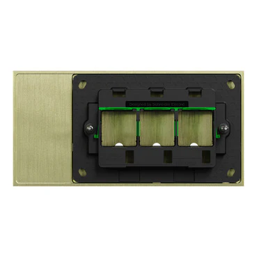 Clipsal Solis T 3 Gang Grid Plate With Cover Frame Brushed Brass - Image 3