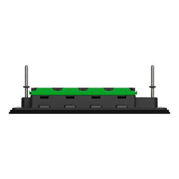 Clipsal Solis T 4 Gang Grid Plate With Cover Frame Ebony Aluminium - Image 5