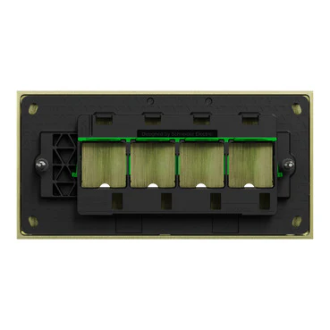 Clipsal Solis T 4 Gang Grid Plate With Cover Frame Brushed Brass - Image 3