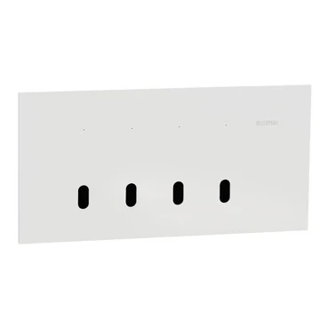 Clipsal Solis T 4 Gang Grid Plate With Cover Frame White Ceramic