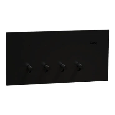 Clipsal Solis T 4 Gang Toggle Switch Ebony Aluminium