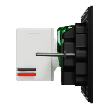 Clipsal Solis T Horizontal Double Powerpoint With USBC Ebony Aluminium - Image 3