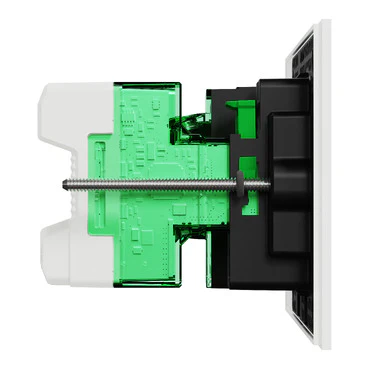 Clipsal Solis ZigBee, Wiser Connected Horizontal Double Powerpoint White Ceramic - Image 3