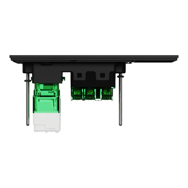 Clipsal Solis ZigBee, Wiser Connected Horizontal Double Powerpoint Zen Black - Image 3