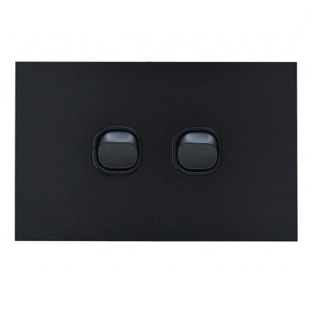 Clouded Leopard Horizontal 2 Gang Switch, Available in 2 Colours - Image 3