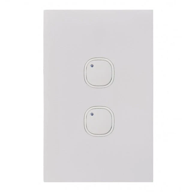 Clouded Leopard 2 Gang Electronic Push Button Switch, Available in 2 Colours