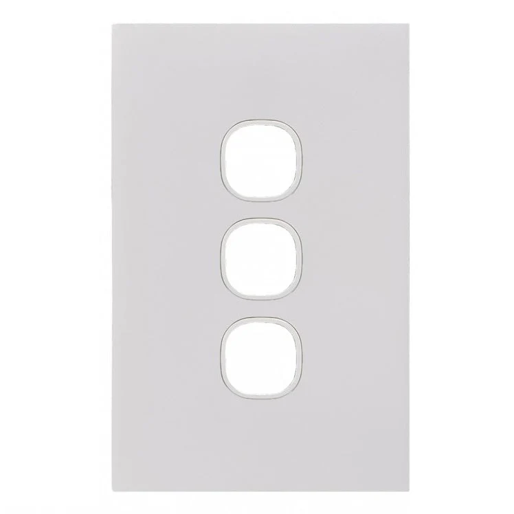 Clouded Leopard 3 Gang Grid & Plate Assembly, Available in 2 Colours