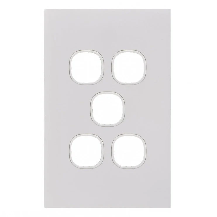 Clouded Leopard 5 Gang Grid & Plate Assembly, Available in 2 Colours