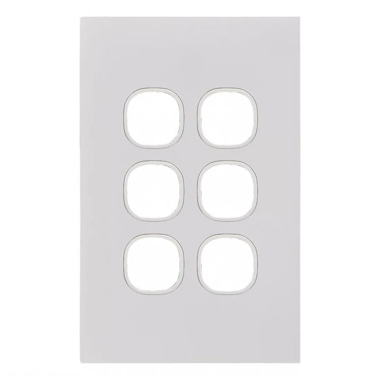 Clouded Leopard 6 Gang Grid & Plate Assembly, Available in 2 Colours