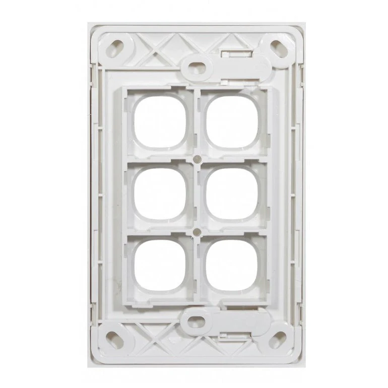 Clouded Leopard 6 Gang Grid & Plate Assembly, Available in 2 Colours - Image 3
