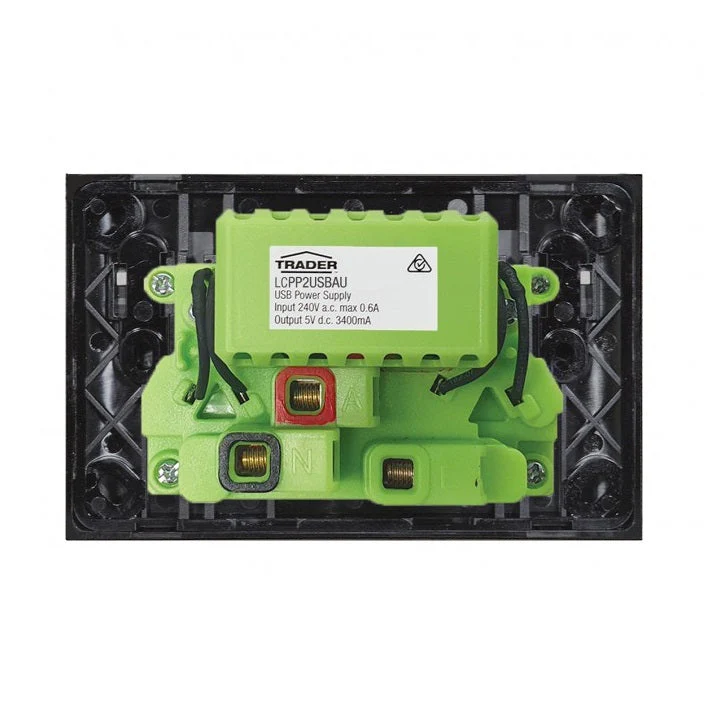 Clouded Leopard Double Powerpoint With USB A+C Charger, Available in 2 Colours - Image 4