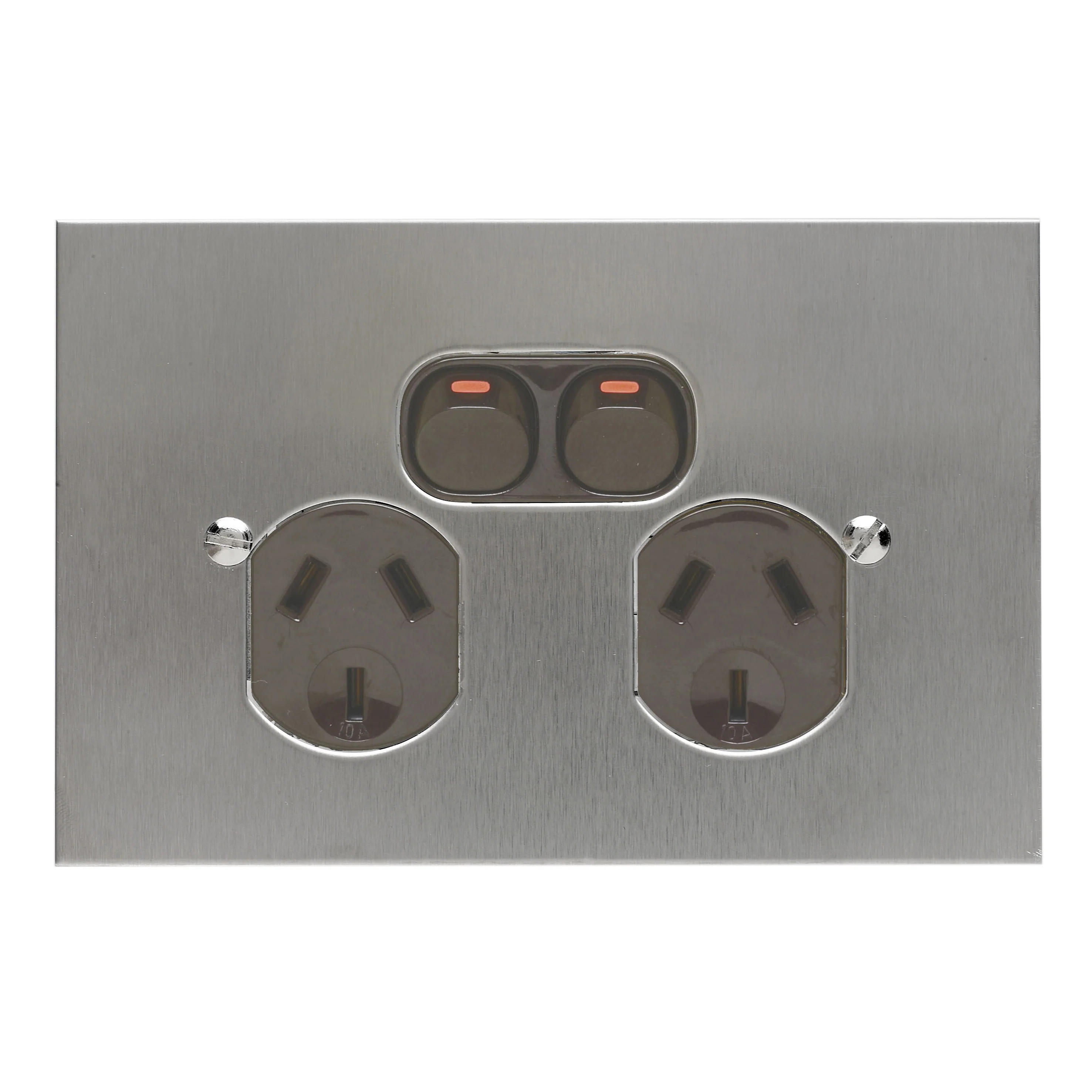 Clipsal BSL Stainless Steel Double Powerpoint Outlet - Image 3