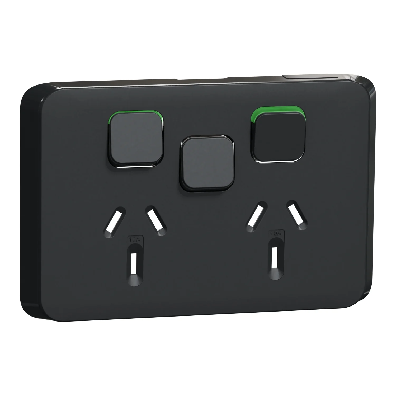Clipsal Iconic Double Powerpoint With Extra Switch Cover Plate Only, Available in 5 Colours