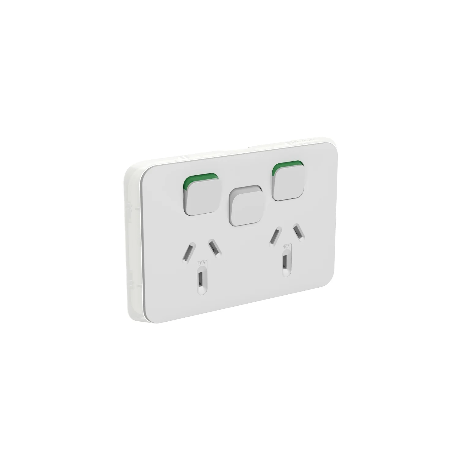 Clipsal Iconic Double Powerpoint With Extra Switch Cover Plate Only, Available in 5 Colours - Image 3