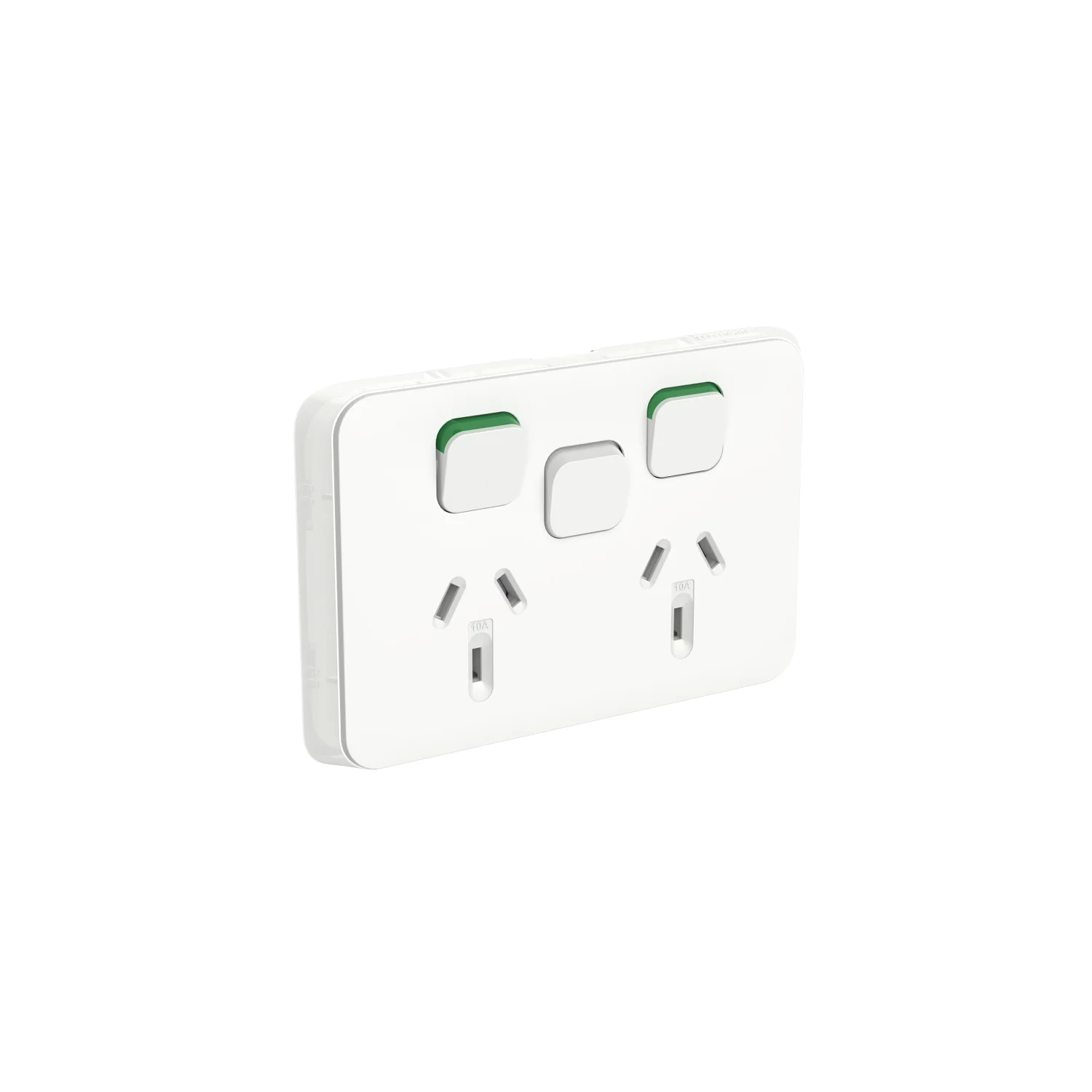 Clipsal Iconic Double Powerpoint With Extra Switch Cover Plate Only, Available in 5 Colours - Image 4