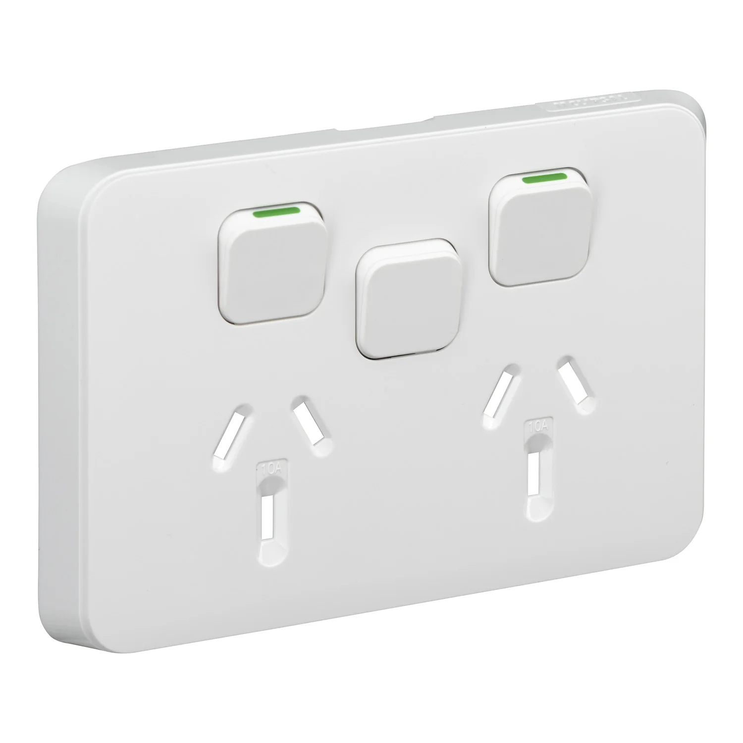 Clipsal Iconic Double Powerpoint With Extra Switch Cover Plate Only, Available in 5 Colours - Image 5