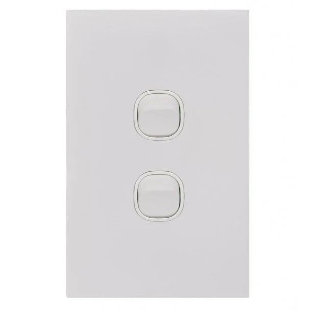 Clouded Leopard Vertical 2 Gang Switch, Available in 2 Colours