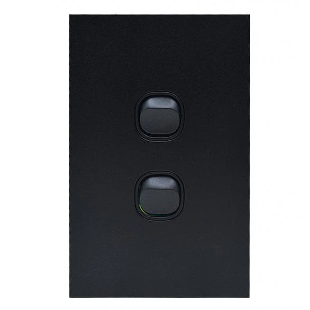 Clouded Leopard Vertical 2 Gang Switch, Available in 2 Colours - Image 3