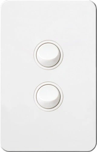 Hager Silhouette 2 Gang Complete Switch, Available in 3 Colours - Image 5