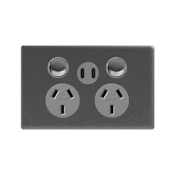 Legrand Excel Life Double Powerpoint With USB C+C Charger, Available in 3 Colours - Image 2